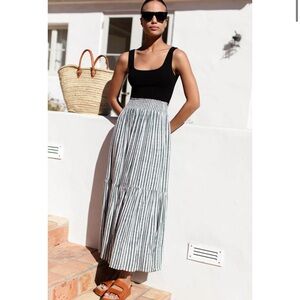 Emerson Fry India Collection - Shirred Skirt - Moss Green size M/L